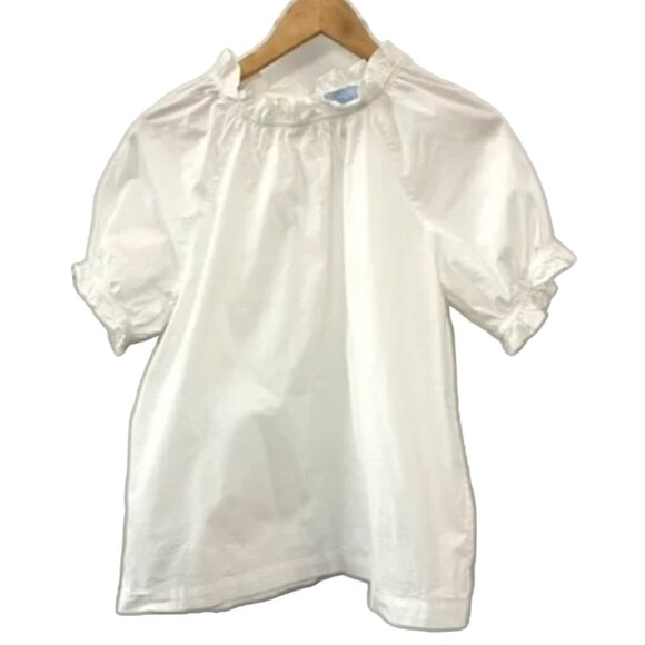 Ruffle Neck Short Sleeve Blouse - Picture 1 of 2